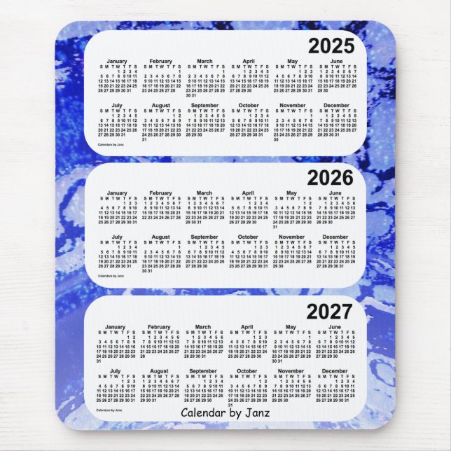 2025-2027 Blue Galaxy 3 Year Calendar by Janz Mousepad (Vorne)