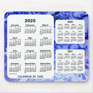 2025-2027 Blue Galaxy 3 Year Calendar by Janz Mousepad