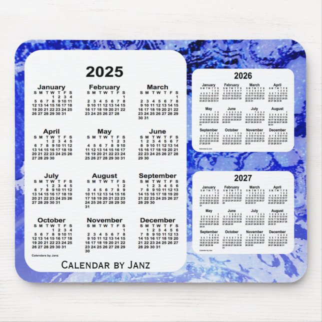 2025-2027 Blue Galaxy 3 Year Calendar by Janz Mousepad (Vorne)