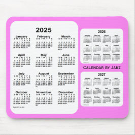 2025-2027 Violet 3 Year Calendar by Janz Mousepad