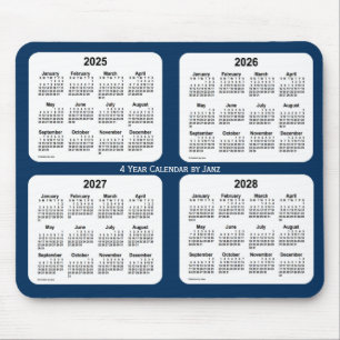 2025-2028 Police Box Blue 4 Year Calendar by Janz Mousepad