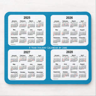 2025-2028 Steel Blue Holiday Calendar von Janz Mousepad