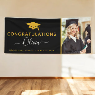 2025 Abschluss Black Gold High School Uni Banner