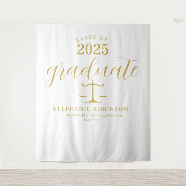 2025 Abschluss der Goldgraduate Law School - Hinte Wandteppich (Vorderseite)