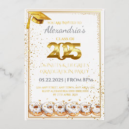 2025 Abschluss "Donuts and Degrees" Folieneinladung