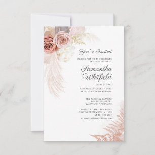 2025 Abschluss Pampas Grass Grad Party Einladung
