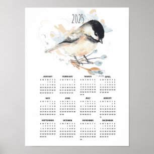 2025 Adorable Chickadee Poster-Kalender Poster