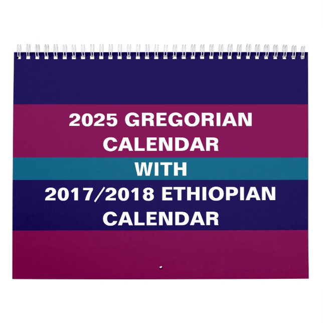 2025 Äthiopischer und Gregorianischer Kalender Lan (Titelbild)
