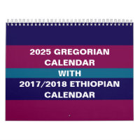 2025 Äthiopischer und Gregorianischer Kalender Lan