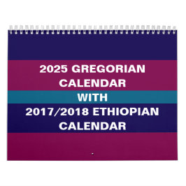 2025 Äthiopischer und Gregorianischer Kalender Lan