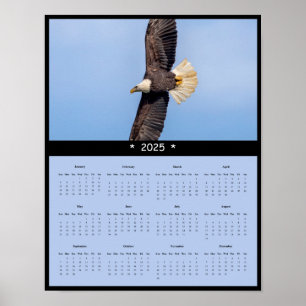 2025 Bald-Adlermauer-Kalender-Poster Poster