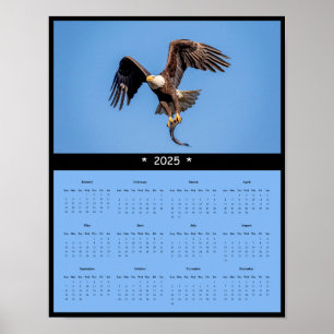 2025 Bald-Adlermauer-Kalender-Poster Poster