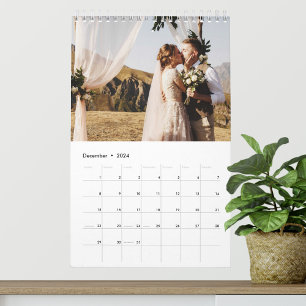 2025 Benutzerdefinierte Hochzeitsfotos im elegante Kalender