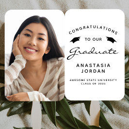 2025 Benutzerdefiniertes Foto Weißer Schwarzer Abs Fächer