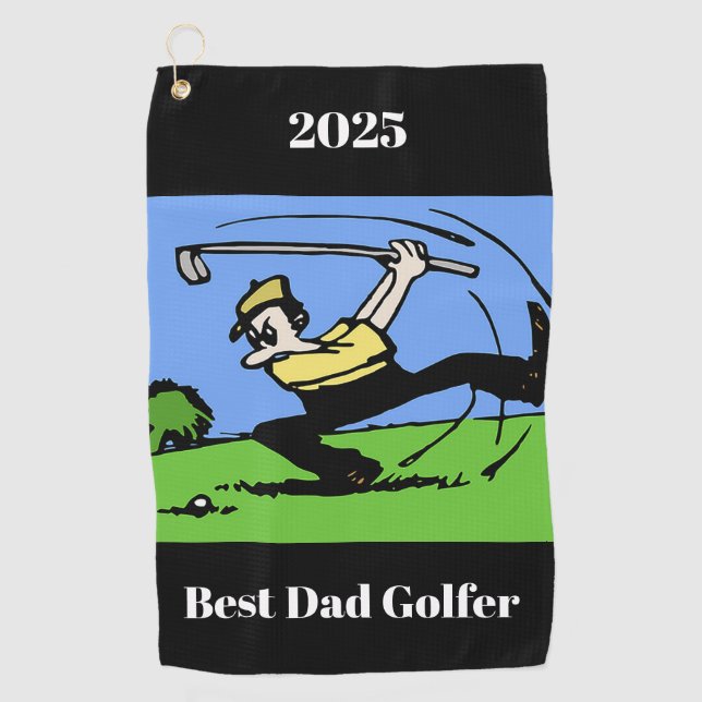 2025 Bester Vater Golfer Golf Handtuch (Vorderseite)
