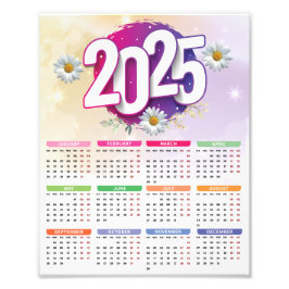 2025 Blume für Wasserfarben Fotodruck