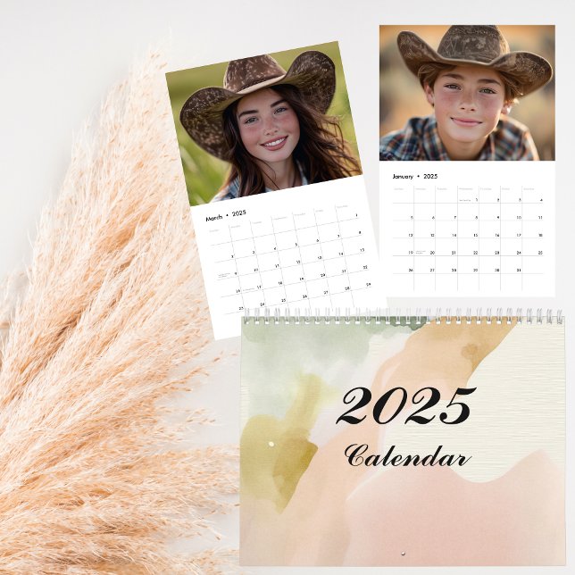 2025 Boho Anpassbar 12-monatiger Foto-Kalender Kalender (Start your new year with this beautiful 2025 boho calendar)