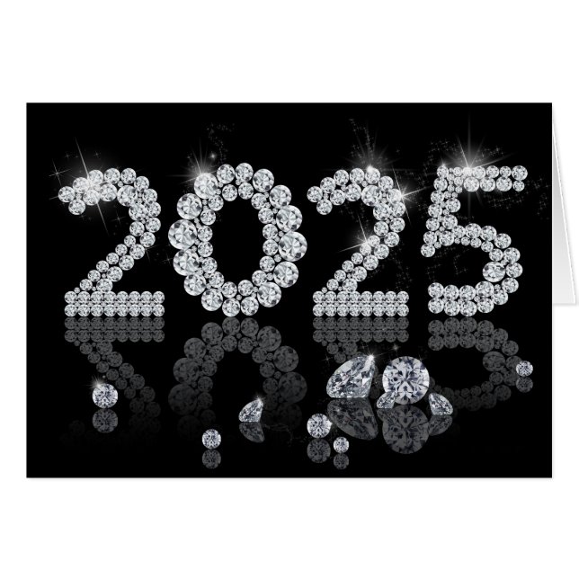 2025 Brilliant Diamonds Luxus Neues Jahr (Vorderseite (Horizontal))