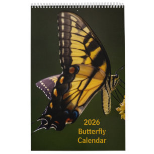 2025 Butterfly One Page Calendar Kalender