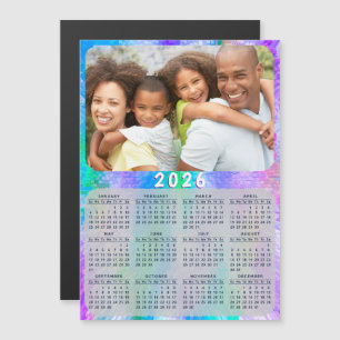 2025 Calendar Magnet Family Foto Holographisch