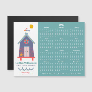 2025 Calendar Real Anwesen Agent Beach House Magne Magnetkarte