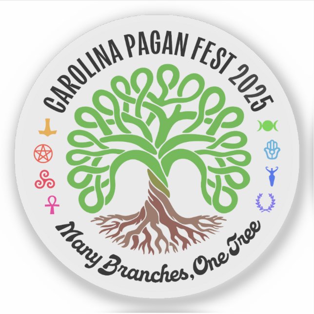 2025 Carolina Pagan Fest Sticker Transparent (Vorderseite)