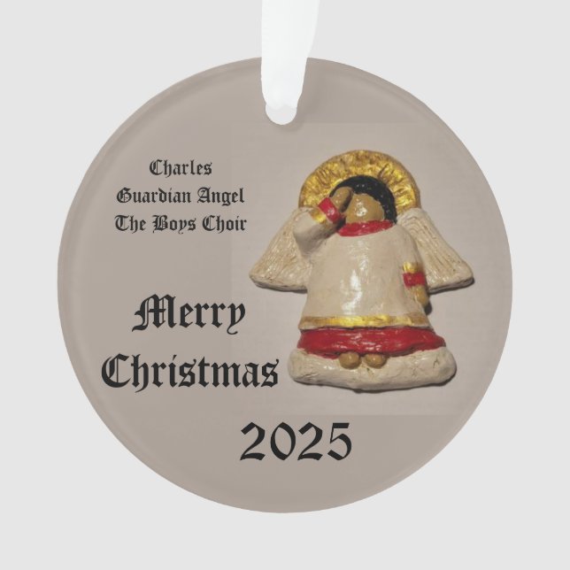 2025 CHARLES MERRY CHRISTMAS GUARDIAN ANGEL ORNAMENT (Vorderseite)