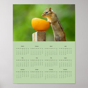 2025 Chipmunk-Wall-Kalender-Poster Poster