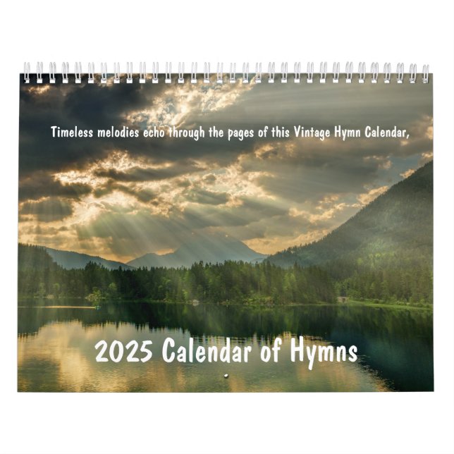 2025 Christliche Vintage Hymn-Texte Kalender (Titelbild)