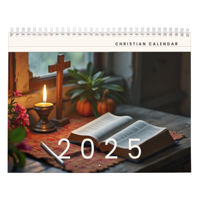 2025 Christlicher Reflexionsrahmen 11" x 8,5 Kalender (Titelbild)