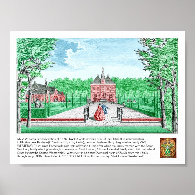 2025 Coloriisation 1760 Print Kasteel De Essenburg Poster (Vorne)