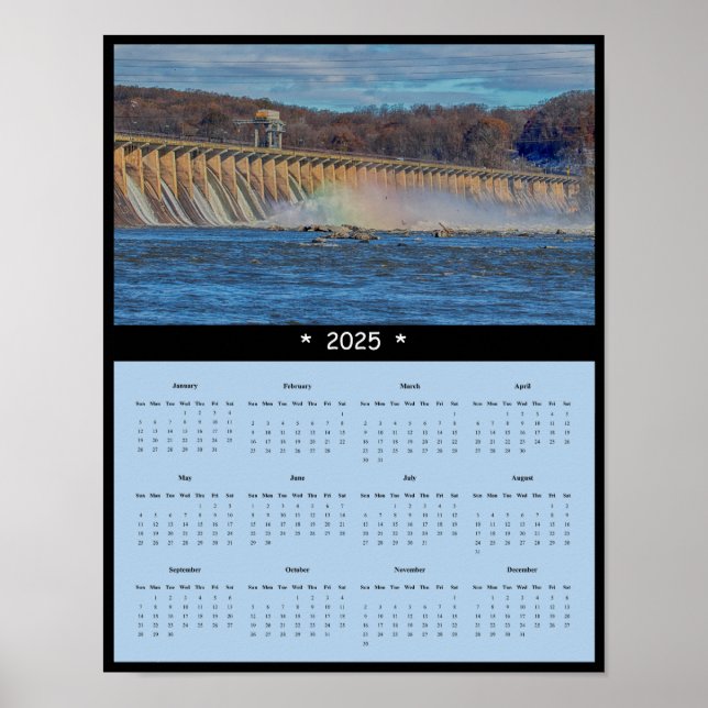 2025 Conowingo Dam Wall Calendar Poster (Vorne)