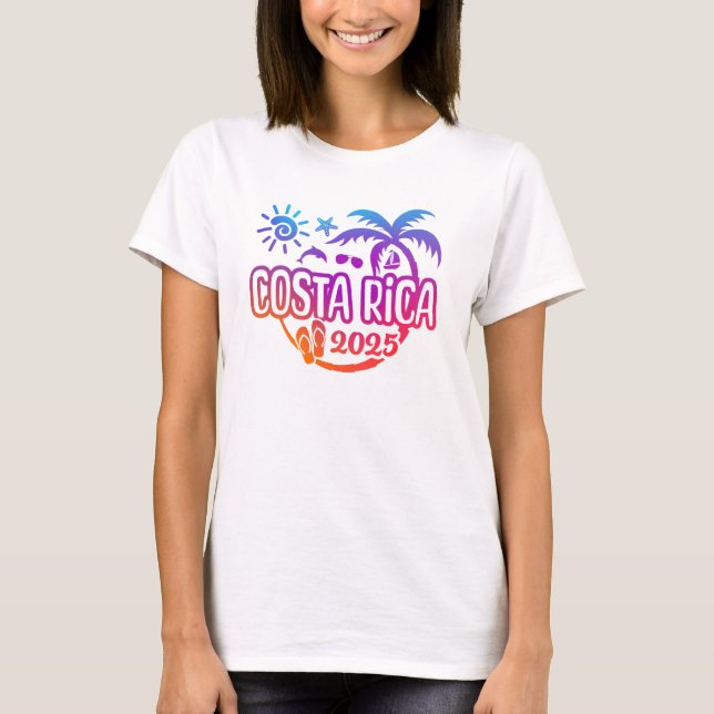 2025 Costa Rica Urlaub oder Reisedesign T-Shirt (Vorderseite)
