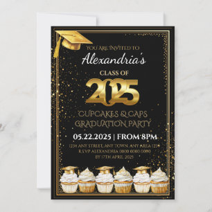 2025 Cupcakes & Caps Abschluss Einladung
