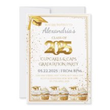 2025 Cupcakes & Caps Abschluss Einladung