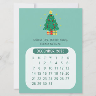 2025 Dezember Kawaii Monatlicher Motivierend Kalen Einladung