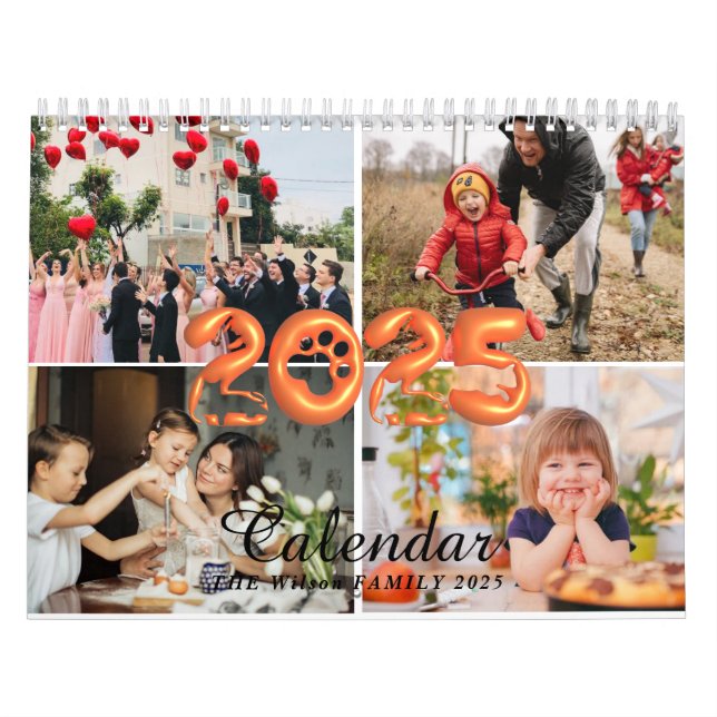 2025 Einfache, benutzerfreundliche 4-Foto-FAMILIE Kalender (Titelbild)