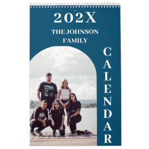 2025 Einfache, moderne 14-Fotos-Familie Kalender