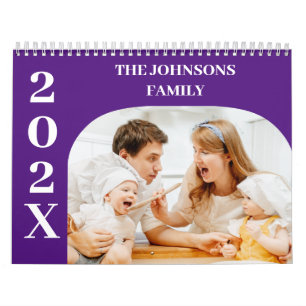 2025 Einfache, moderne 14-Fotos-Familie Kalender
