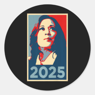 2025 Eröffnung Kamala Harris Obama Poster 47. Runder Aufkleber
