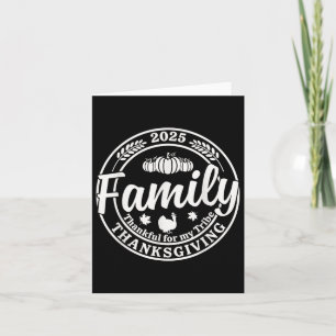 2025 Familie dankbar für meinen Stamm Türkei Thank Karte