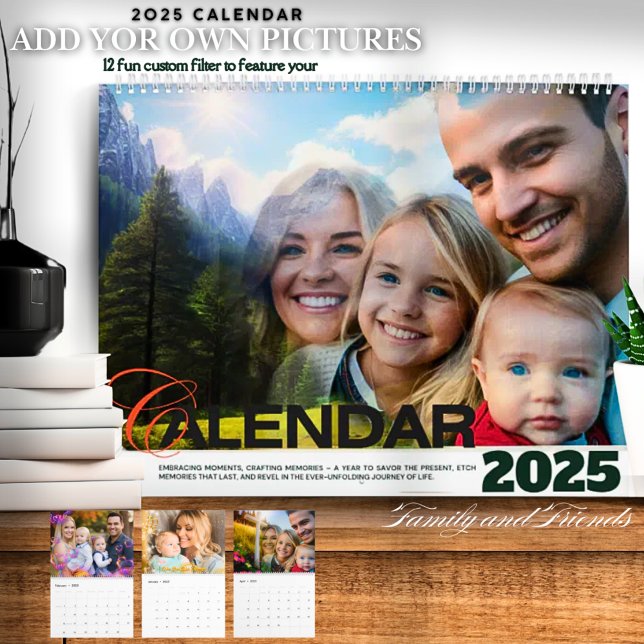 2025 Family Pictures Spaß benutzerdefinierten Filt Kalender (Von Creator hochgeladen)