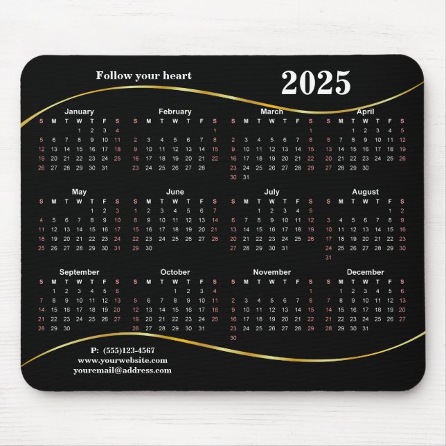 2025 Folgen Sie Ihrem Herzen Mousepad (Vorne)
