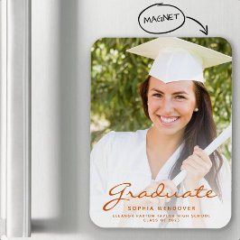 2025 Foto Burnt Orange Script Bekanntgabe Magnet