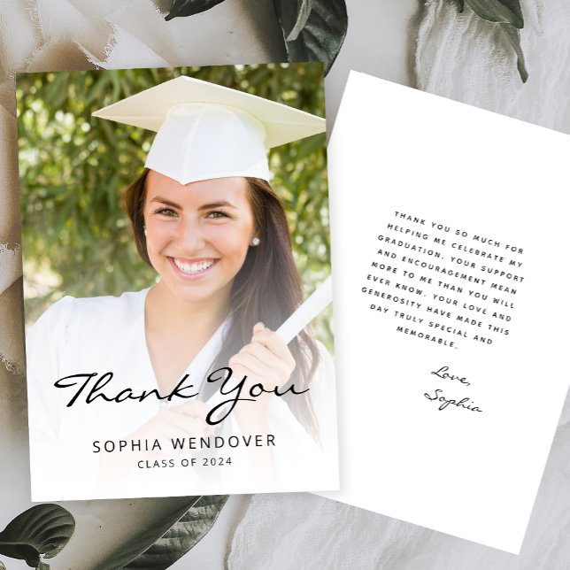 2025 Foto Classic Modernes Schwarz-weiß Dankeskarte (Von Creator hochgeladen)