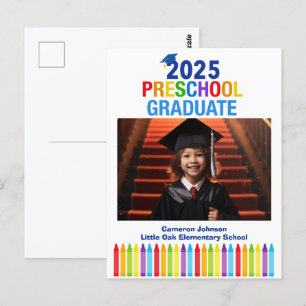 2025 Foto Custom Kids Abschluss Postkarte