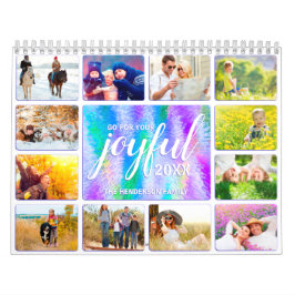 2025 Foto der Kalenderfamilie Joyful Iridescent Kalender