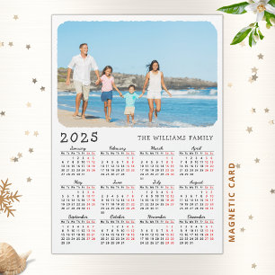 2025 Foto Kühlschrankmagnet Kalender Montag bis So Magnetkarte