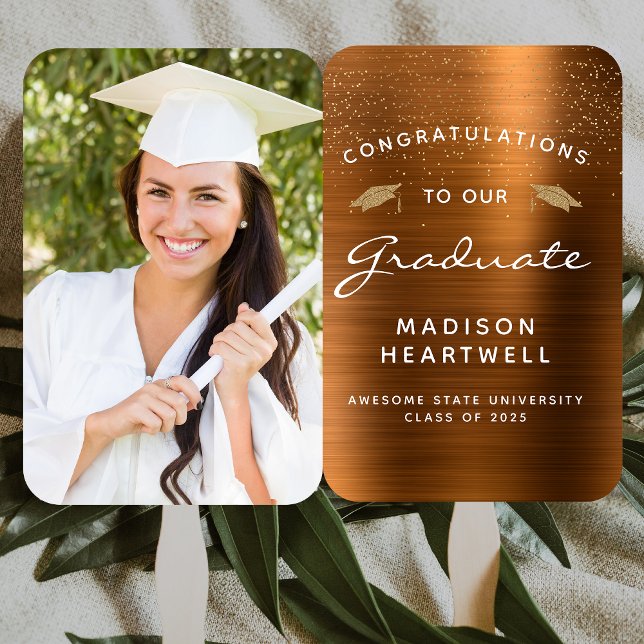 2025 Foto Kupfer Metallic-Abschluss Fächer (Von Creator hochgeladen)