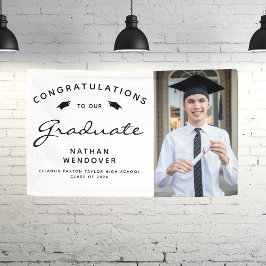 2025 Foto Weißer und Schwarzer Abschluss Banner